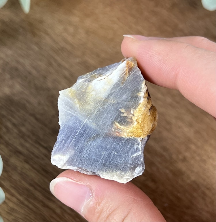 Violet Kalcedon rå bit B
