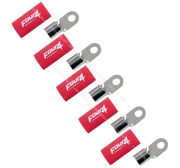 4Connect 4-690944 M8 Ring Kabelsko 50mm², 5x Röda