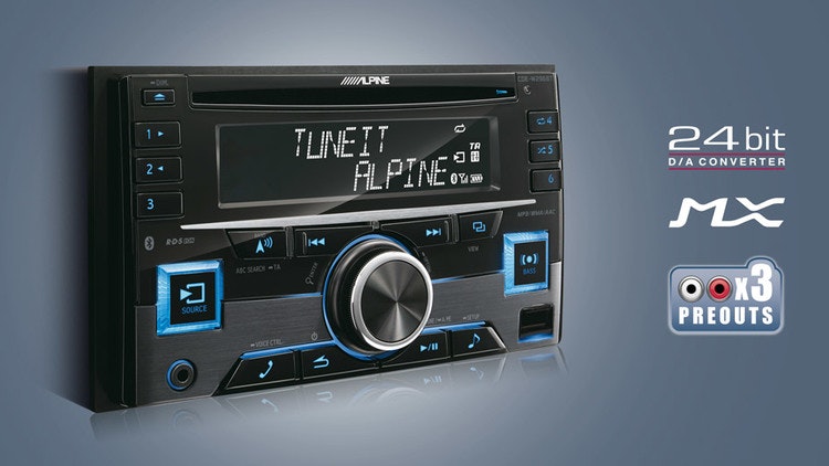 Alpine CDE-W296BT 2-DIN Receiver with Bluetooth