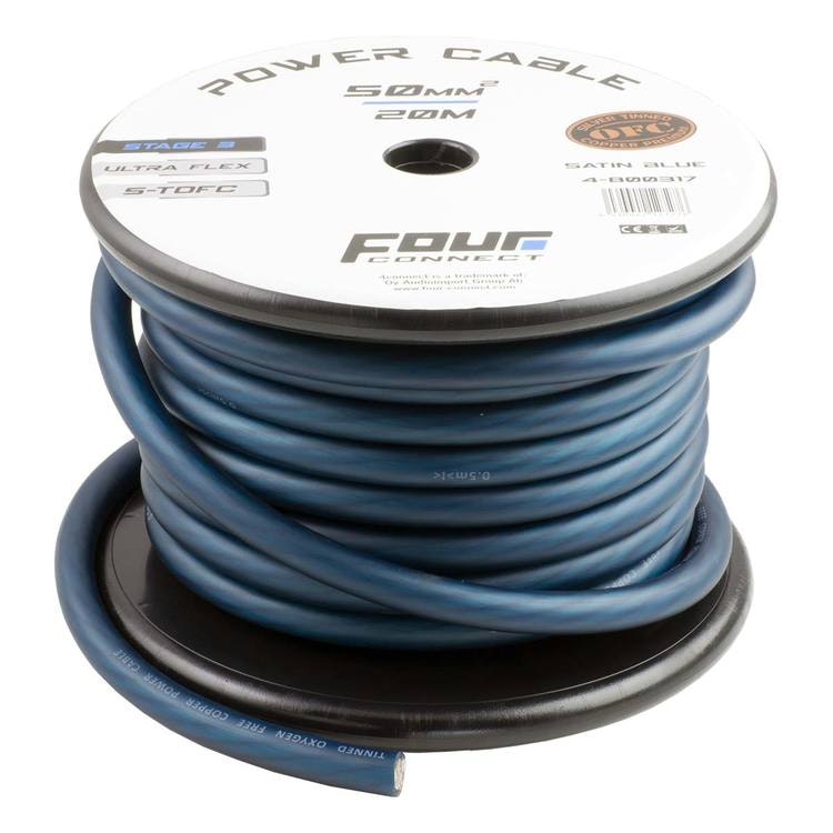 FOUR Connect STAGE3 50mm2 Satin Blue S-TOFC Power Cable
