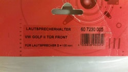 Högtalar Adaptrar till VW Golf II 88-92, Framdörrar 5.25"