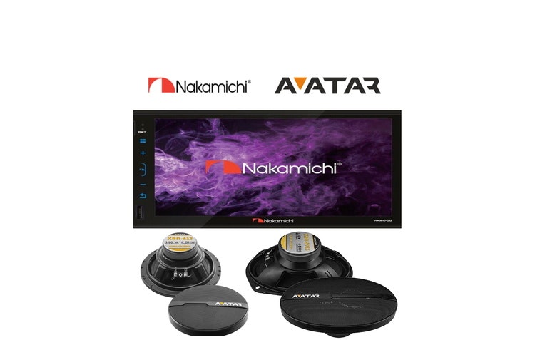Bilstereopaket Nakamichi Dubbel Din + Avatar Högtalare