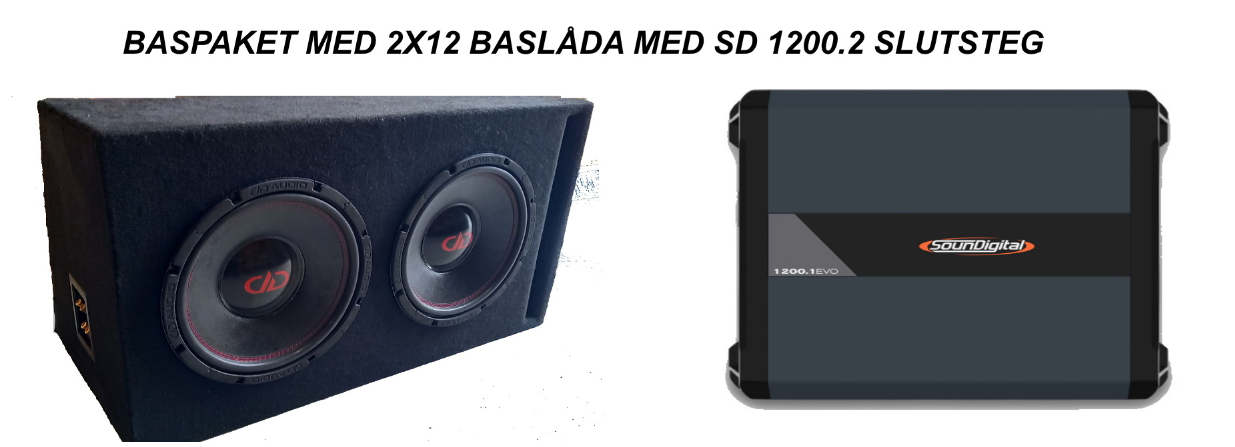 Dubbel 12" DD Audio + SD 1200.1 2ohm