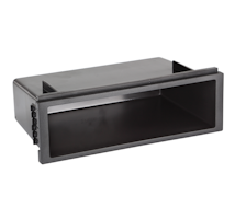 Facia pocket for 2-DIN facia plates/1-DIN facia plate.