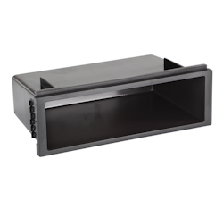 Facia pocket for 2-DIN facia plates/1-DIN facia plate.