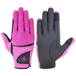 Unisex/Barn ridhandskar Rosa glitter Malou