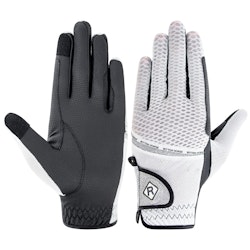 Unisex ridhandskar Vita glitter Malou