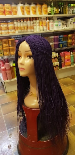 Braided wig purple color