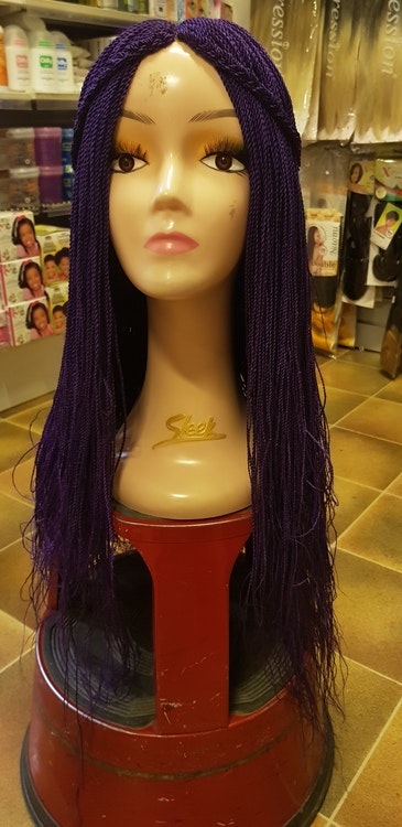 Braided wig purple color