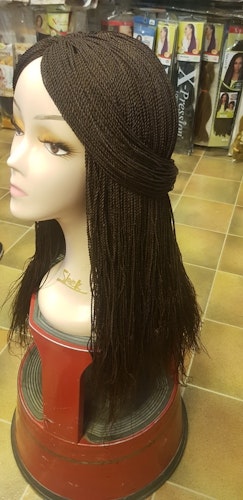 Braided wig color dark brown