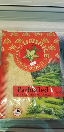 Unirice Parlboiled rice 4.5 kg