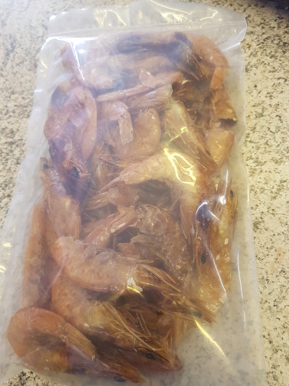 Smoked shrimps