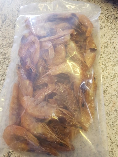 Smoked shrimps
