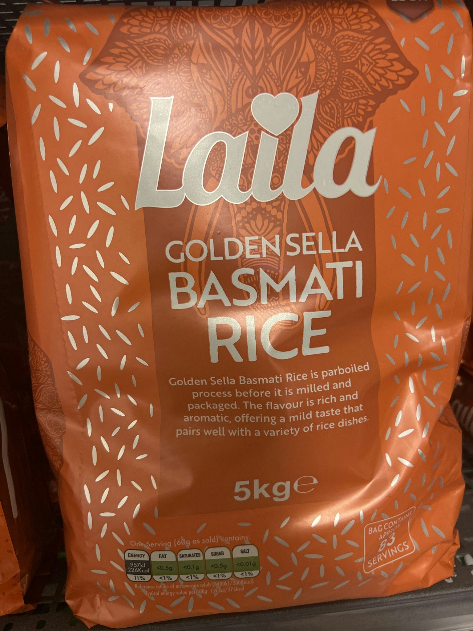 Golden sella basmatis rice 5kg