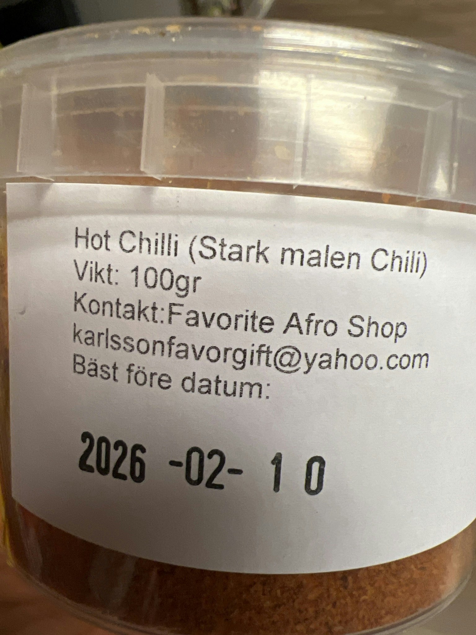 Extra Hot pepper grounded 100gr