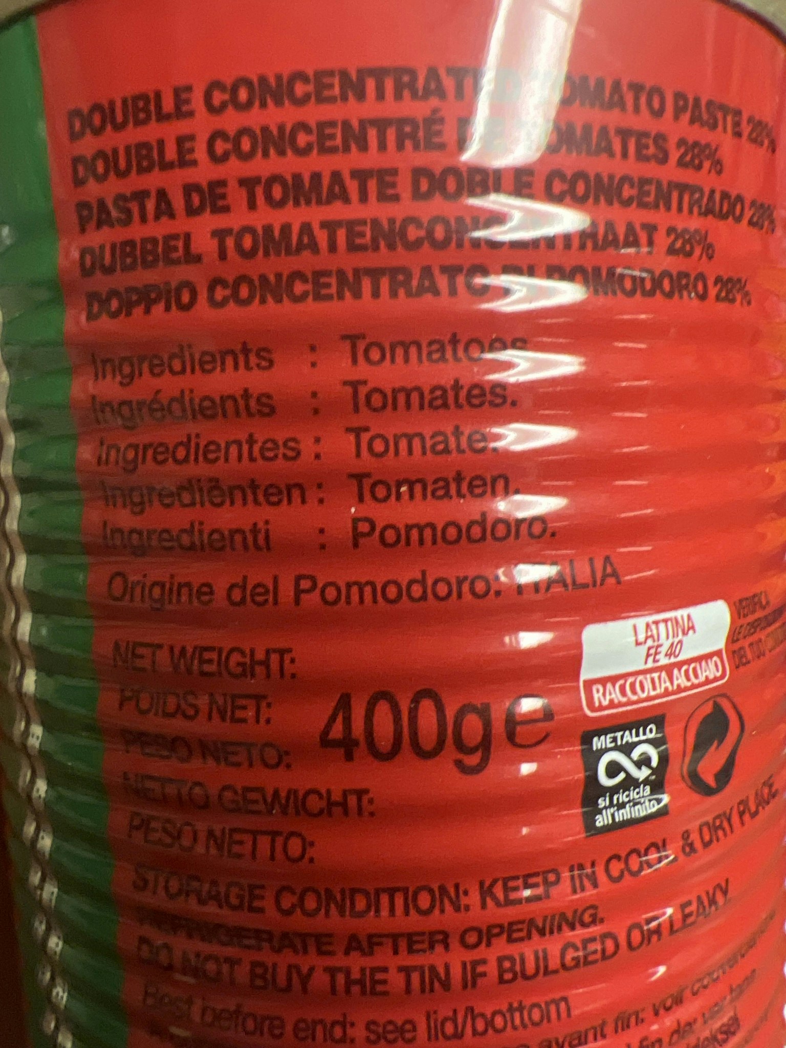 Gino tomato paste 400gr