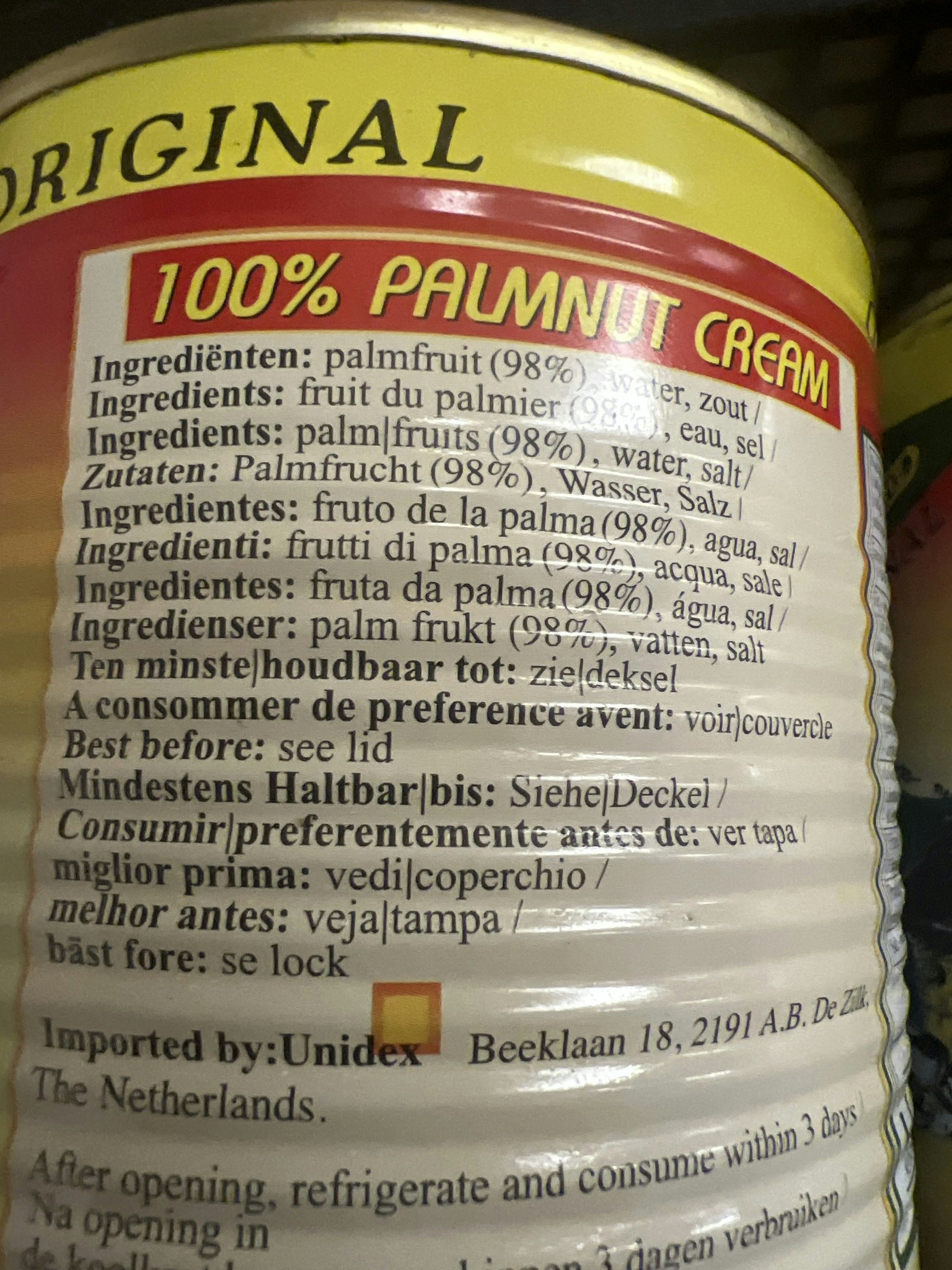 Palm nut cream ghana fresh 800gr