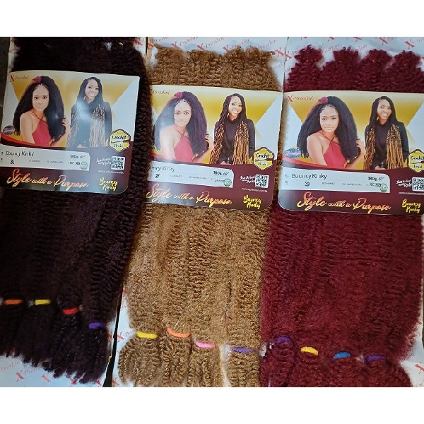 Xpression kinky hair bulk big pack