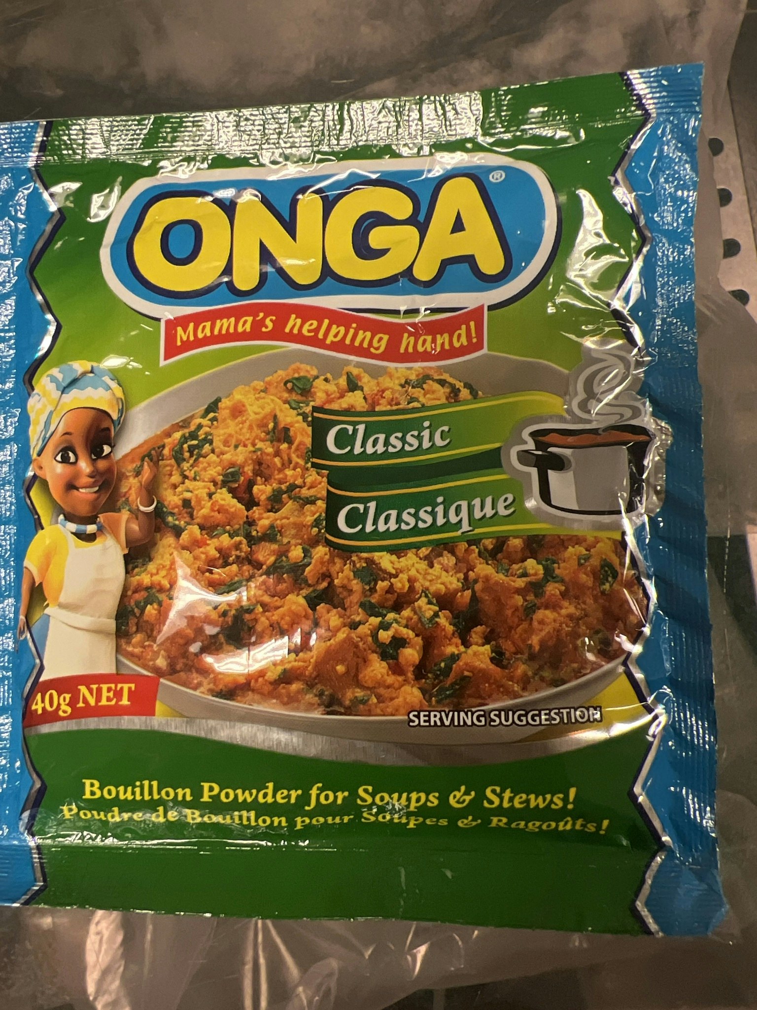 Onga powder stew, soup
