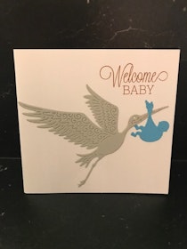 welcome baby blå