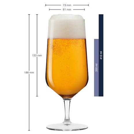 PUCCINI 6-pack Ölglas / Allglas 410ml