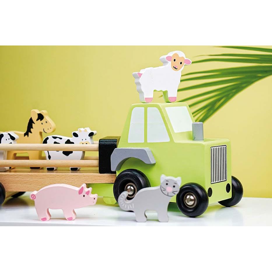 Traktor med djur
