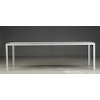 Hyr bord - svart kant & vit laminat - 242 cm