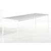 Hyr bord, vit laminat & stål - 280 x 90 cm