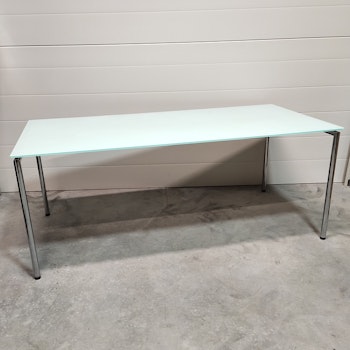 Glasbord med fällbara ben - 180 x 90 cm
