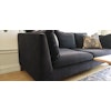 Mörklila 2-sits soffa i sammet - 210 cm