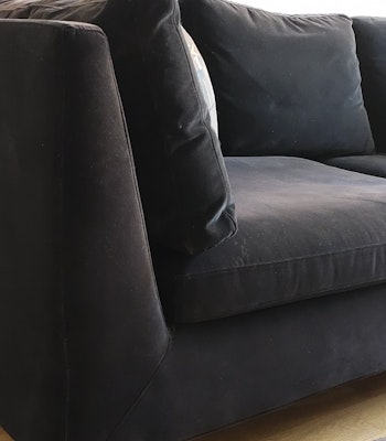 Hyr lila 2-sits soffa i sammet - 210 cm