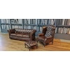 Hyr chesterfield 3-sits soffa & fåtölj