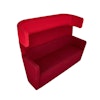 Hyr soffa med hög rygg, Bene Parcs Wing - 166 cm