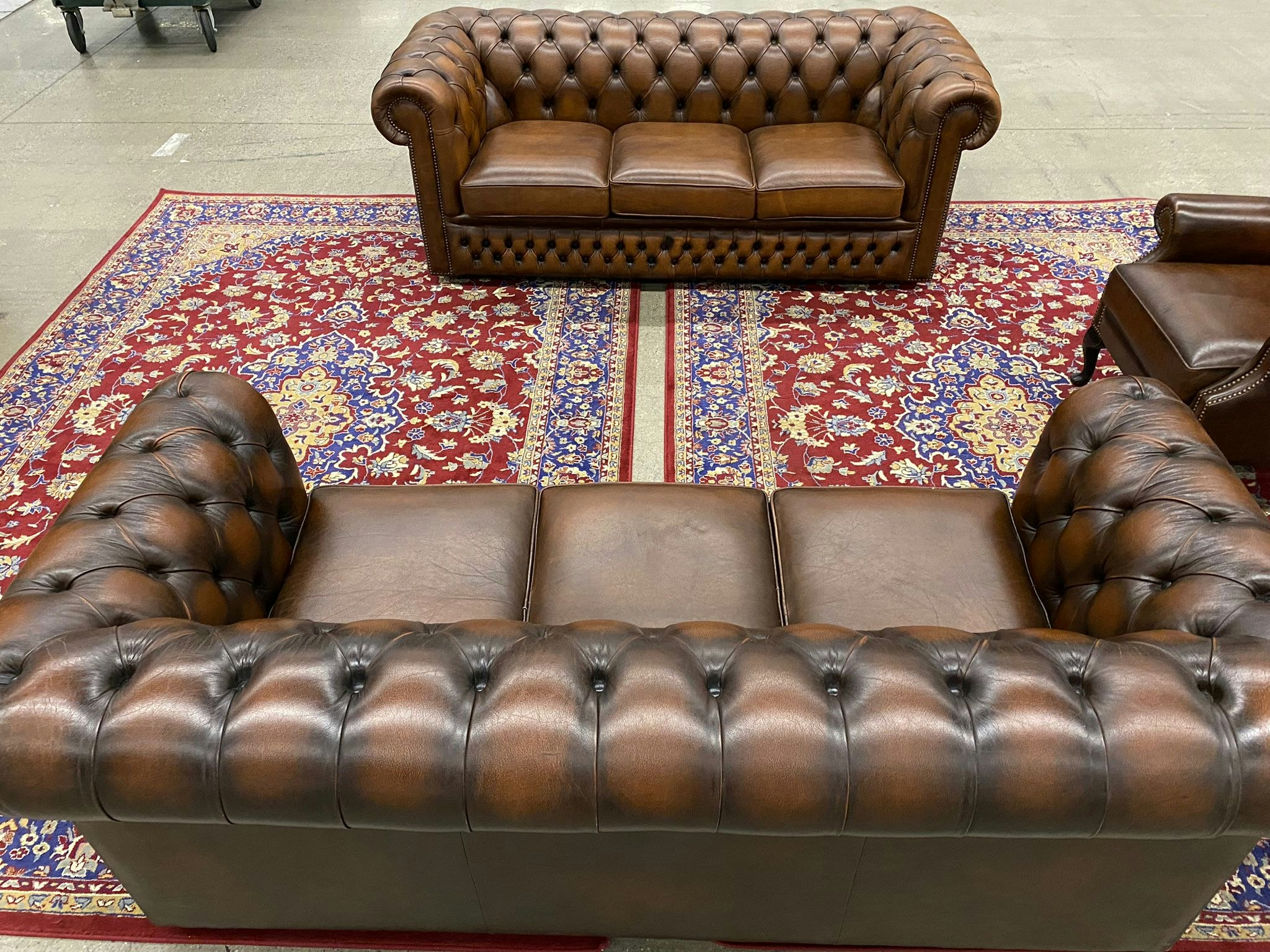 Hyr 3-sits Chesterfield soffa - 195 cm