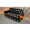 Hyr 2-sits soffa i svart skinn