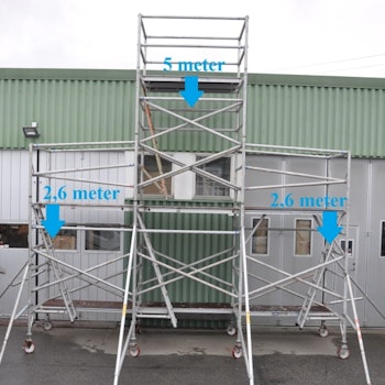 Fasadställning på hjul - 5 x 5,5 meter