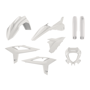 Plastkit enduro med lampkåpa, gaffelbensskydd Beta 20-22, vit