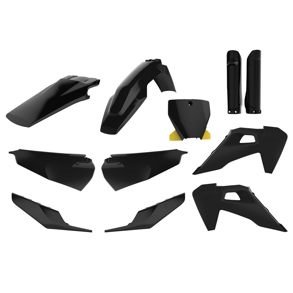 Plastkit MX Husqvarna FC/TC 19-22, inkl. gaffelbensskydd, Svart