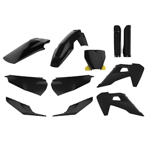 Plastkit MX Husqvarna FC/TC 19-22, inkl. gaffelbensskydd, Svart