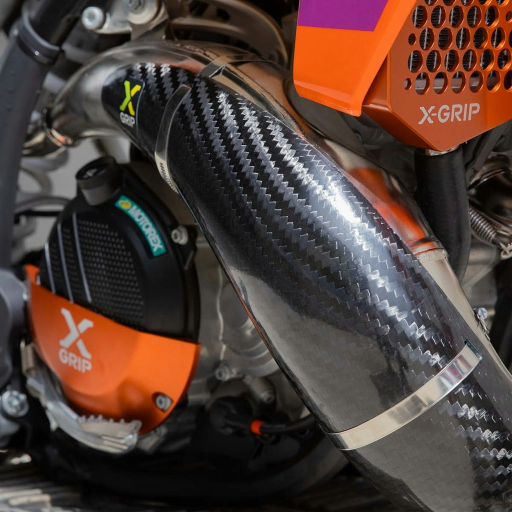 X-GRIP Carbon Pipe Guard - KTM, HUSQVARNA, GASGAS