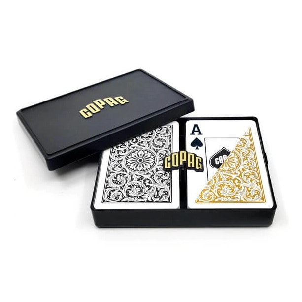 Copag pokerkort jumbo index 2-pack (bridge size) black and gold