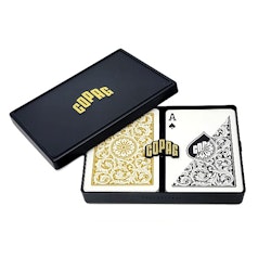 Copag pokerkort reg. index 2-pack black and gold