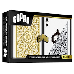 Copag pokerkort reg. index 2-pack black and gold