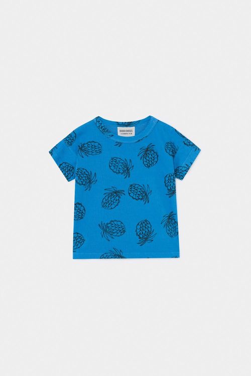BOBO CHOSES All Over Pineapple T-Shirt Azure Blue