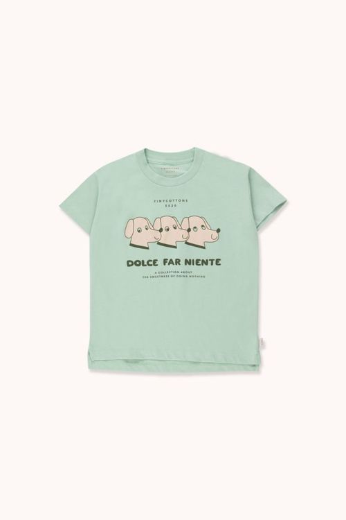 TINYCOTTONS DFN Dogs" Tee Pistacchio/Light Nude