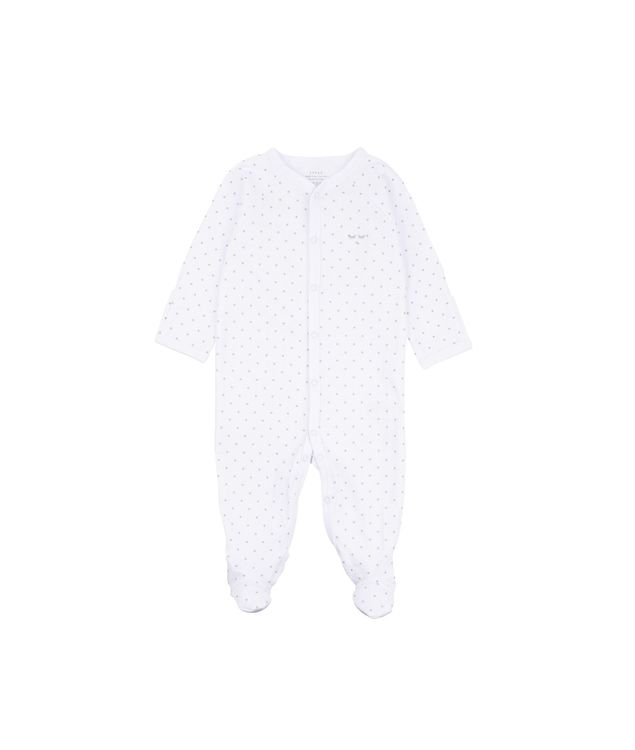Livly Saturday Simplicity Foootie White/Silver Dots