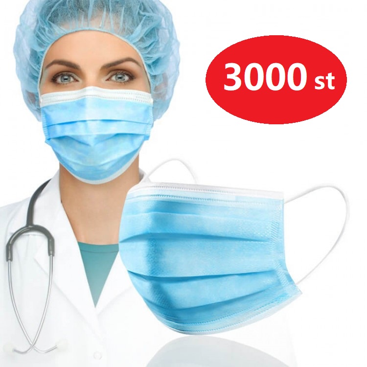 3000 st | 60 boxes | Kirurgiskt Munskydd | Typ IIR 50-pack | Påsk | 3-lager | BFE >98% | Bäst för företag