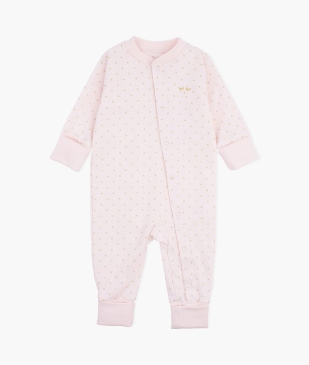 Livly Saturday Overall Baby Pink/Gold Dots