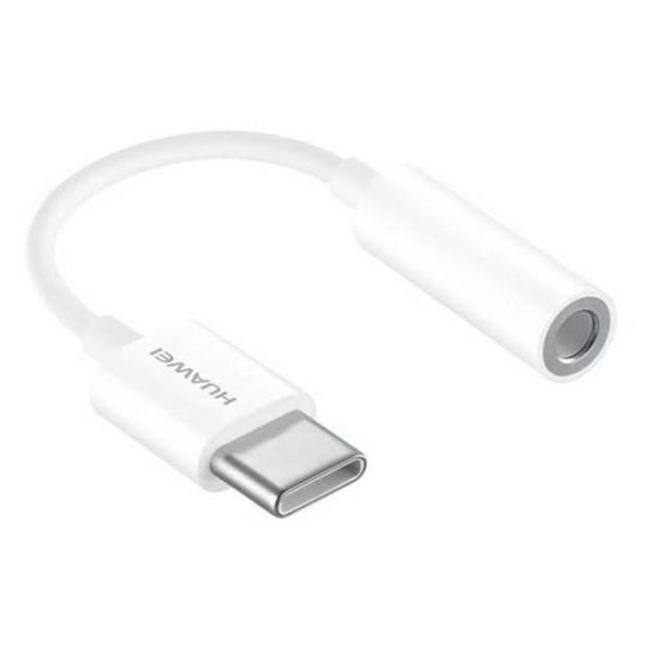 Huawei Adapter USB-C till Hörlursuttag (3.5 mm) Original - Vit