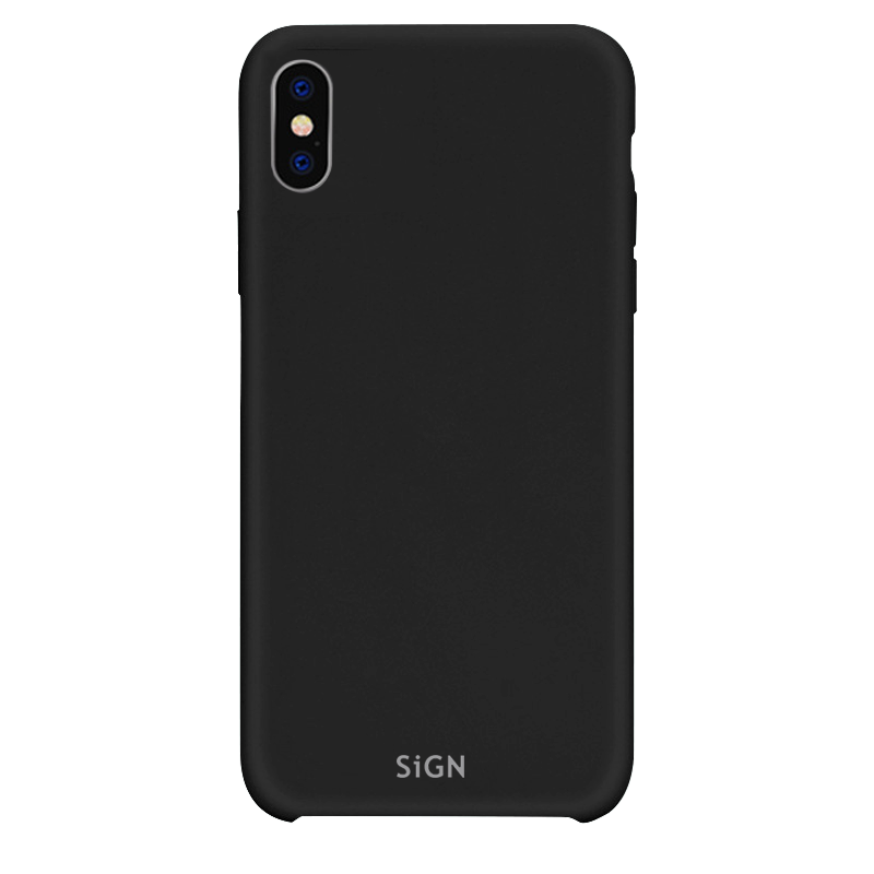SiGN Liquid Silicone Case för iPhone XS Max - Svart